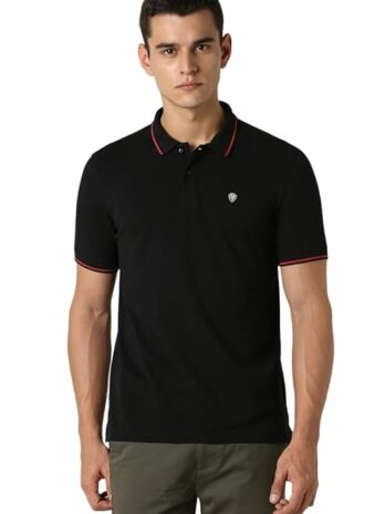 Van Heusen Men’s Cotton Solid Regular Fit T-Shirt